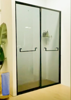 Designing a modern frosted glass shower enclosure