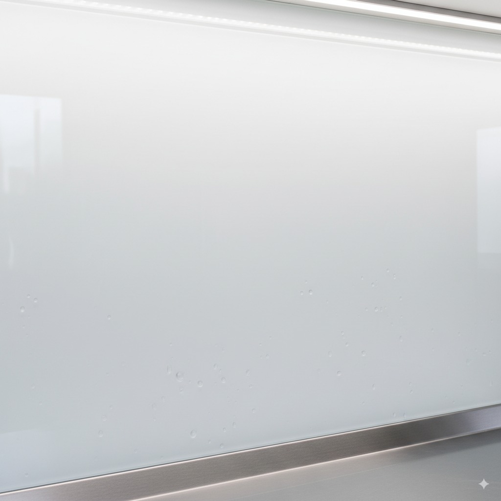 Acid Etched Glass Stain Resistance for Kitchen Backsplashes