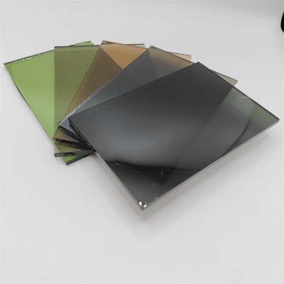 colored coated reflective glass panels